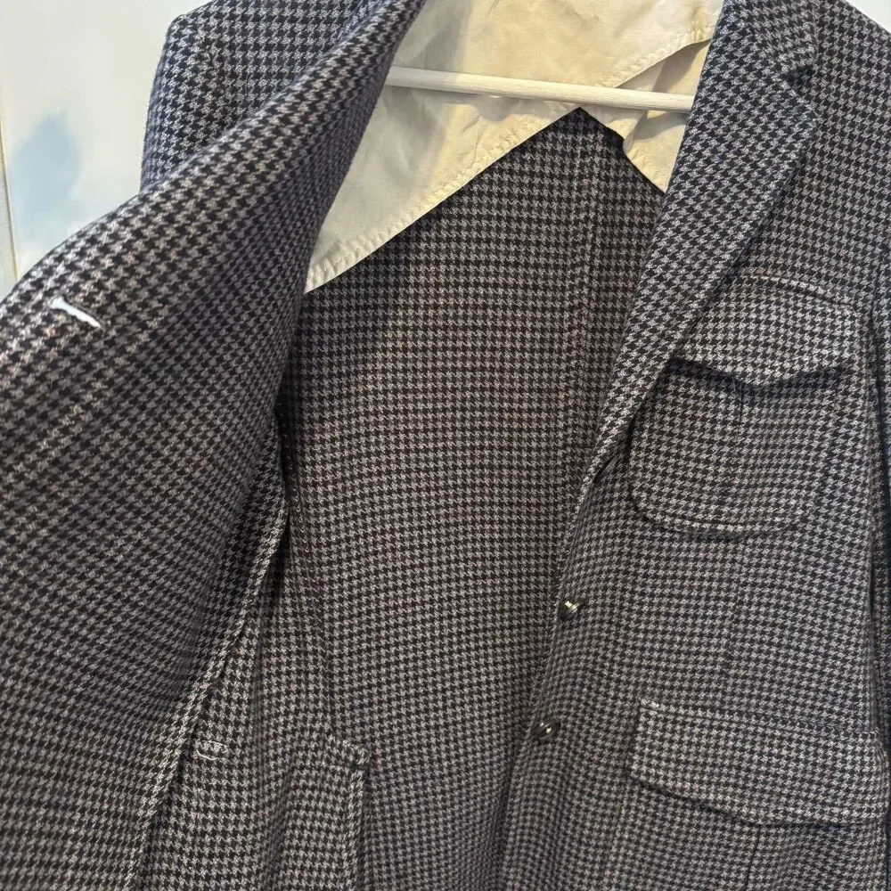 Massimo-dutti Men's Black and Grey Tailored-jackets